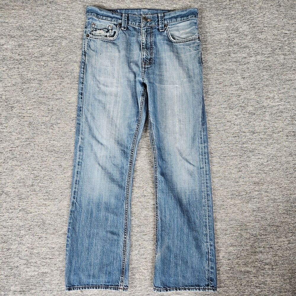 Mavi Matt Jeans Mens 31x30 Light Wash Blue Stretch Denim Straight Leg Fit Relax